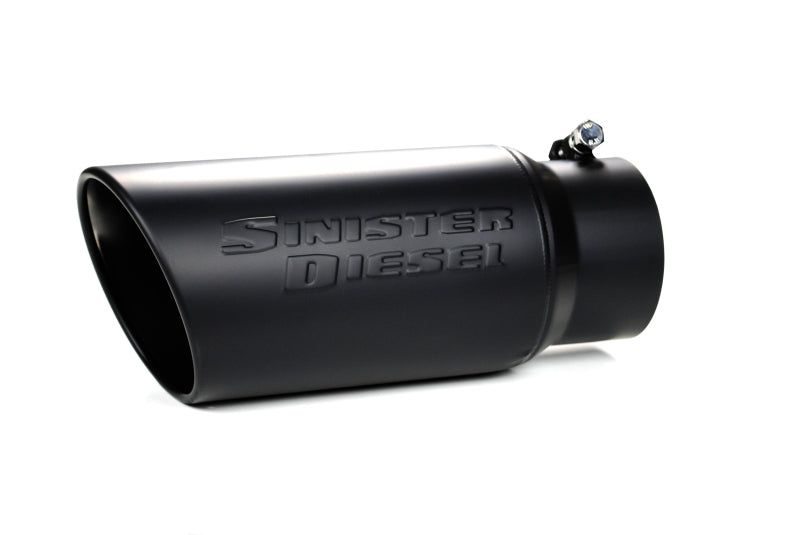 Load image into Gallery viewer, Sinister Diesel Universal Black Ceramic Coated Stainless Steel Exhaust Tip (4in to 5in)
