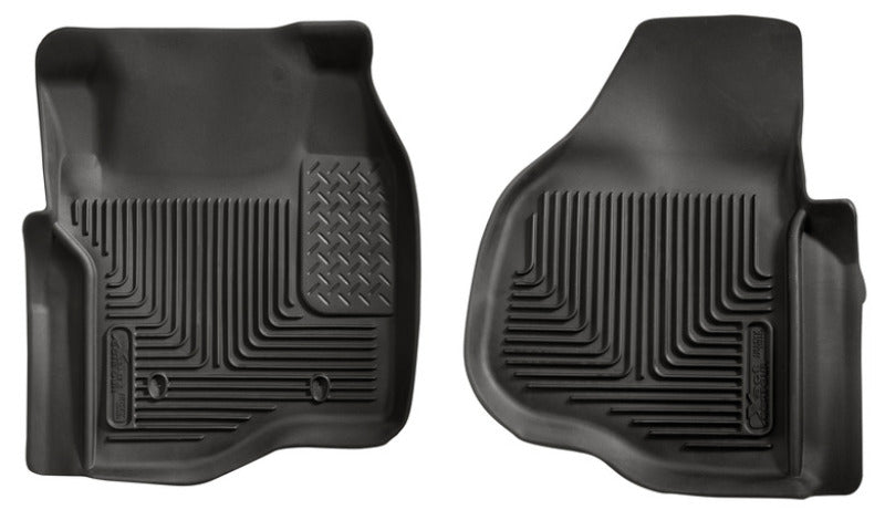 Load image into Gallery viewer, Husky Liners 11-12 Ford F250/F350/F450 Series Reg/Super/Crew Cab X-Act Contour Black Floor Liners
