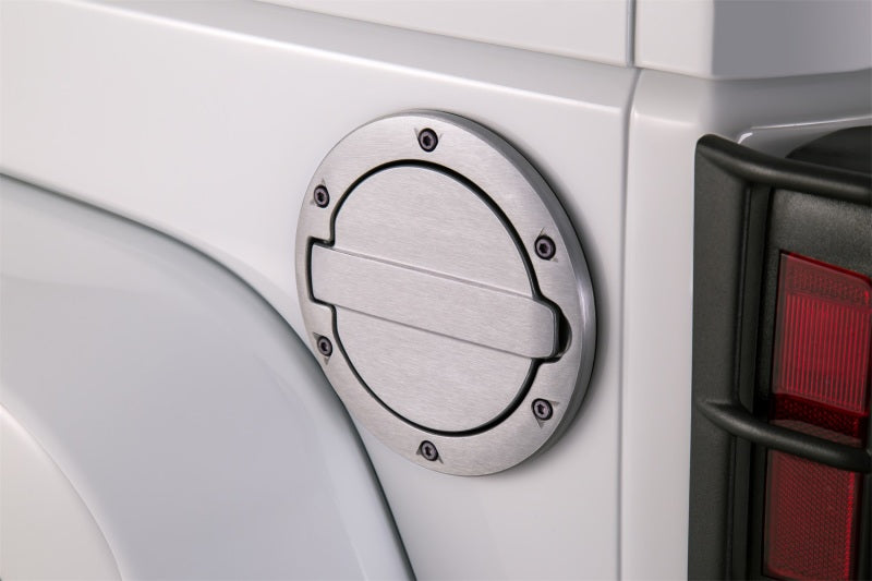 Load image into Gallery viewer, AMP Research 2007-2017 Jeep Wrangler JK 2/4 Door Fuel Door - Brushed
