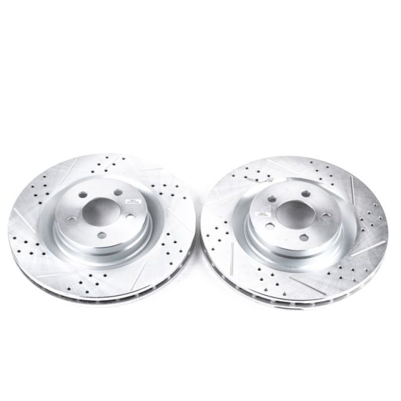 Load image into Gallery viewer, Power Stop 05-10 Chrysler 300 Front Evolution Drilled &amp; Slotted Rotors - Pair
