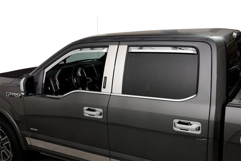 Load image into Gallery viewer, Putco 17-20 Ford SuperDuty - Crew Cab (Set of 4) Element Chrome Window Visors
