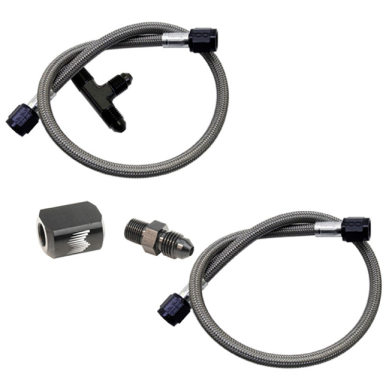 Load image into Gallery viewer, Snow Performance Water Dual Nozzle Upgrade SS Braided Line (For 4AN SS Braided Line Kit)
