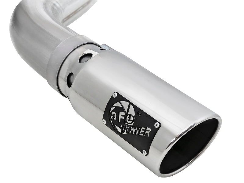 Load image into Gallery viewer, aFe Large Bore-HD 4in 409 SS DPF-Back Exh 18-19 Ford F-150 V6-3.0L (td) w/ Polished Tip
