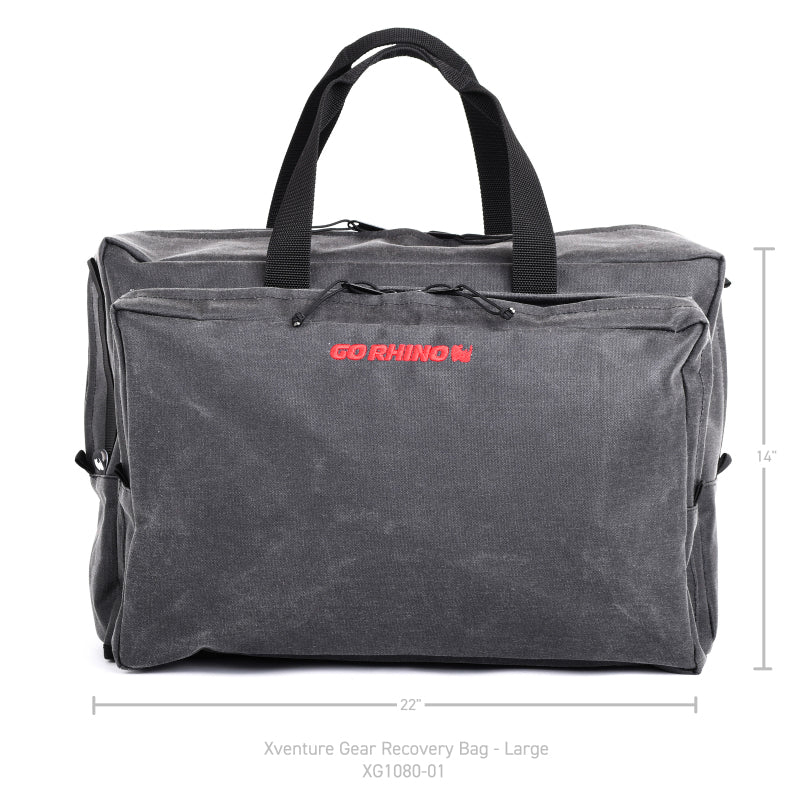 Load image into Gallery viewer, Go Rhino XVenture Gear Bag - Large (13x14x22in. Closed) 12oz Waxed Canvas - Black
