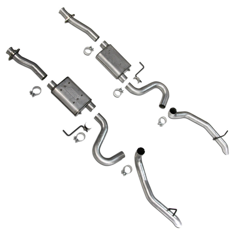 Load image into Gallery viewer, BBK 87-93 Mustang GT Cat Back Kit Varitune Mufflers - Aluminized turn downs
