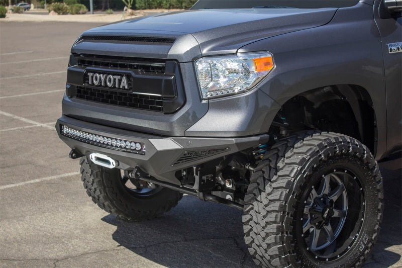 Load image into Gallery viewer, Addictive Desert Designs 2014+ Toyota Tundra Stealth Fighter Front Bumper w/Winch Mount &amp; Sensors
