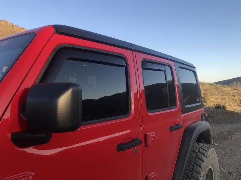 Load image into Gallery viewer, EGR 2018 Jeep Wrangler JL SlimLine In-Channel WindowVisors Set of 4 - Matte Black
