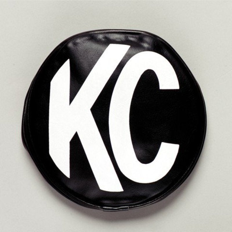 Load image into Gallery viewer, KC HiLiTES 6in. Round Soft Cover (Pair) - Black w/White KC Logo
