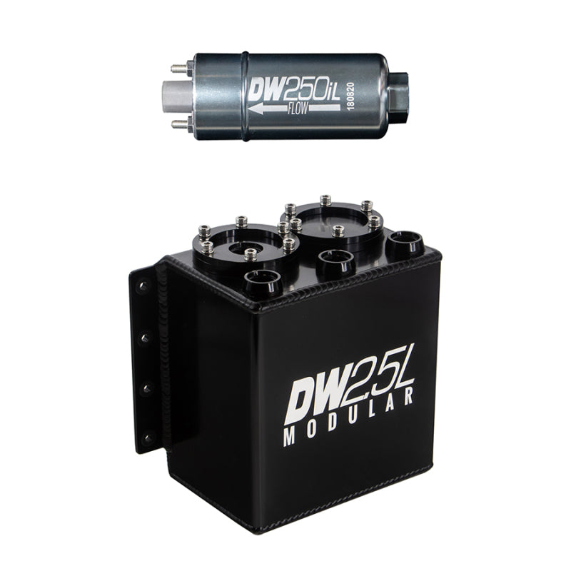 Load image into Gallery viewer, DeatschWerks 2.5L Modular Surge Tank (Incl. 1 DW250iL In-Line Fuel Pump)
