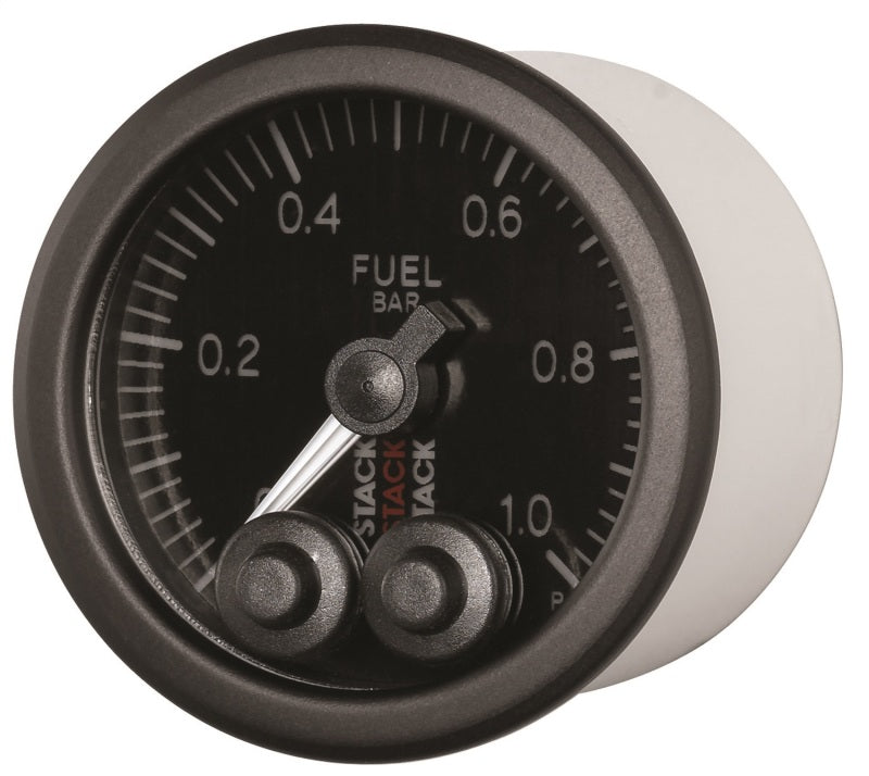 Load image into Gallery viewer, Autometer Stack 52mm 0-1 Bar M10 Male Pro-Control Fuel Pressure Gauge - Black

