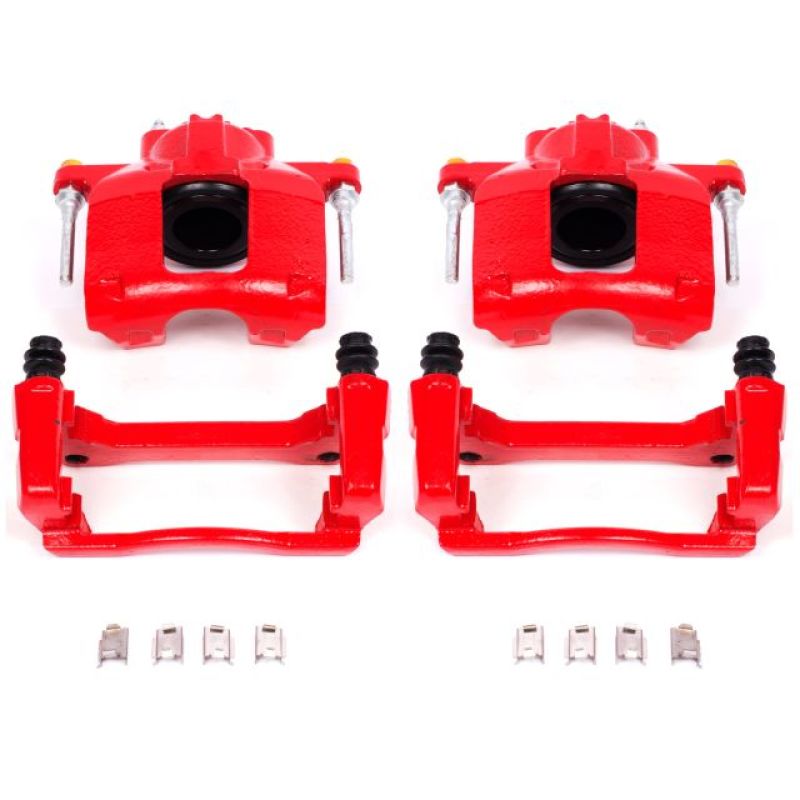 Load image into Gallery viewer, Power Stop 07-18 Jeep Wrangler JK Front Red Calipers w/Brackets - Pair
