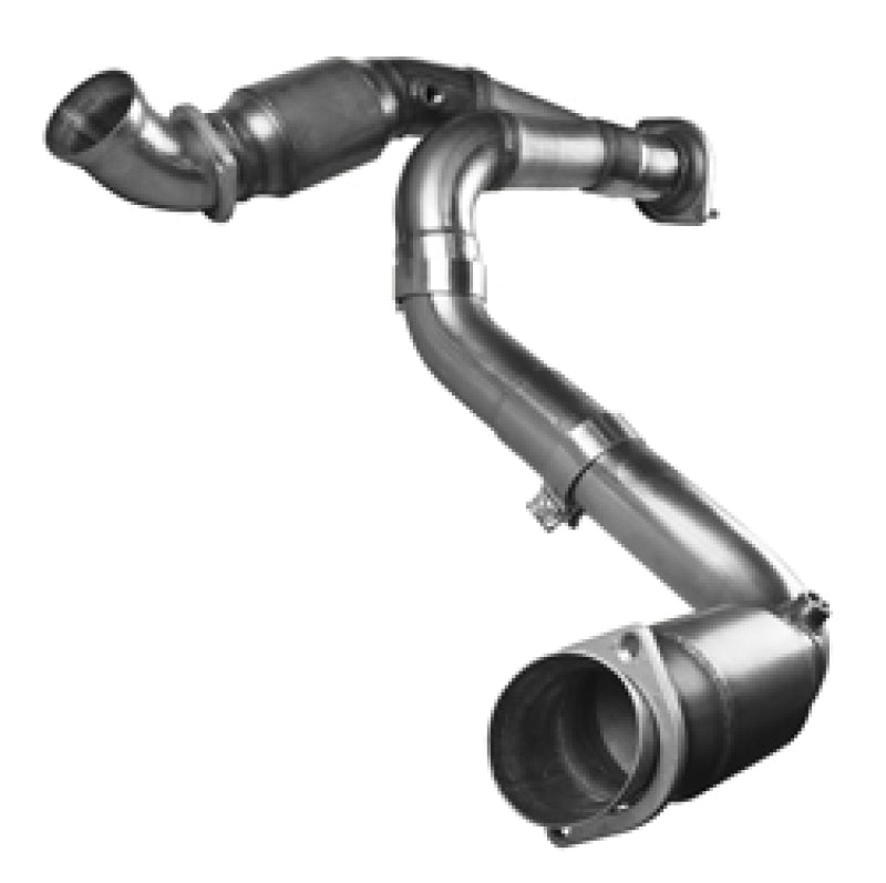 Load image into Gallery viewer, Kooks 07-08 GM 1500 3in x OEM Out Cat SS Y Pipe Kooks HDR Req
