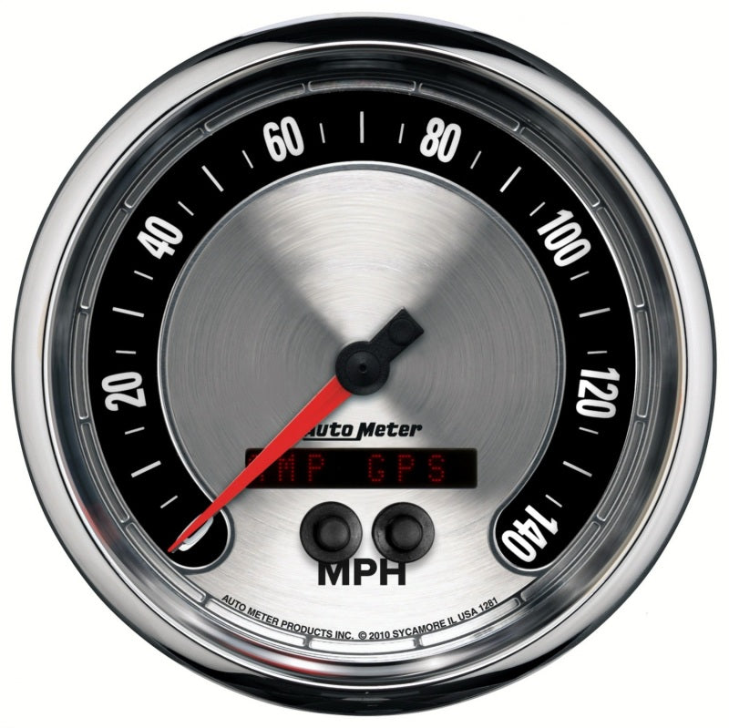 Load image into Gallery viewer, Autometer American Muscle 5in 140 MPH GPS Electric Programmable Speedometer
