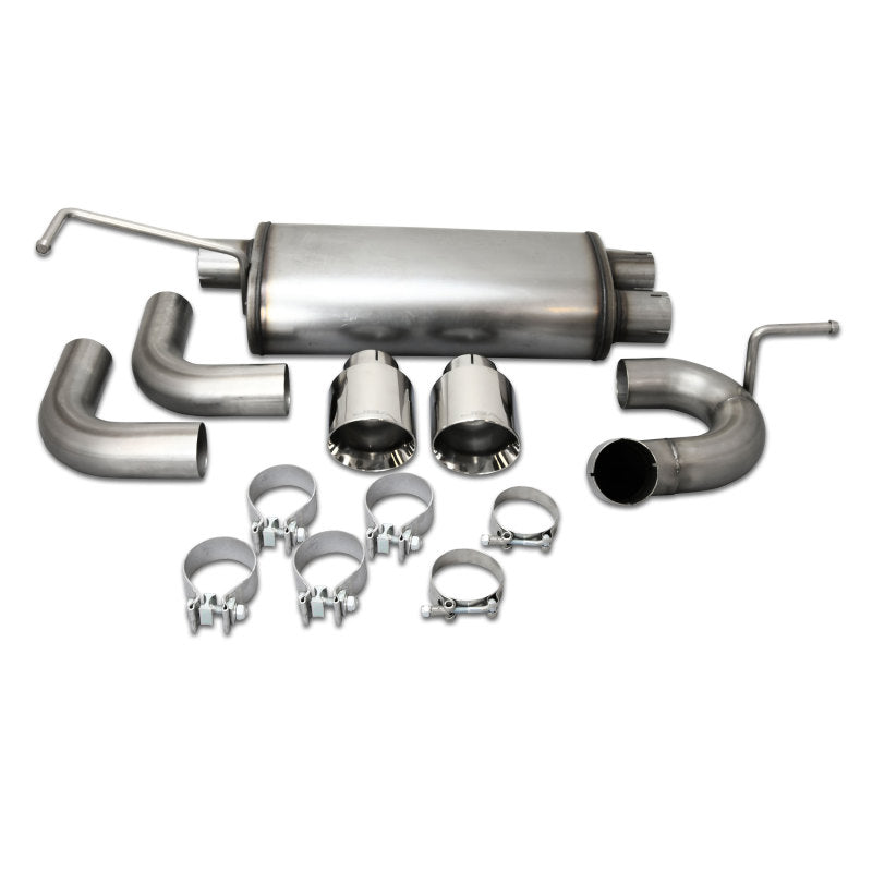 Load image into Gallery viewer, JBA 07-18 Jeep Wrangler JK 3.8L/3.6L 304SS Dual Rear Exit Axle Back Exhaust
