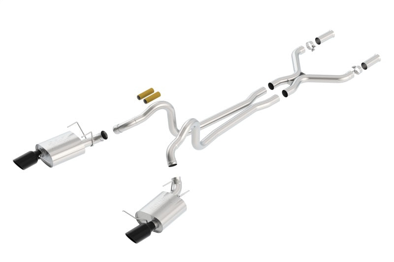 Load image into Gallery viewer, Borla 13-14 Mustang GT/Boss 302 5.0L V8 RWD Single Split Rear Exit ATAK Black Chrome CB Exhaust
