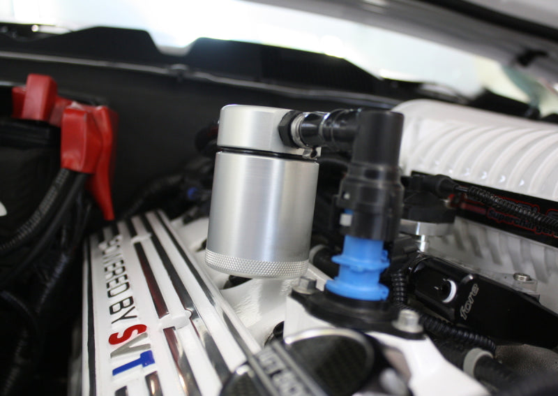 Load image into Gallery viewer, J&amp;L 07-14 Ford Mustang GT500 Passenger Side Oil Separator 3.0 - Clear Anodized
