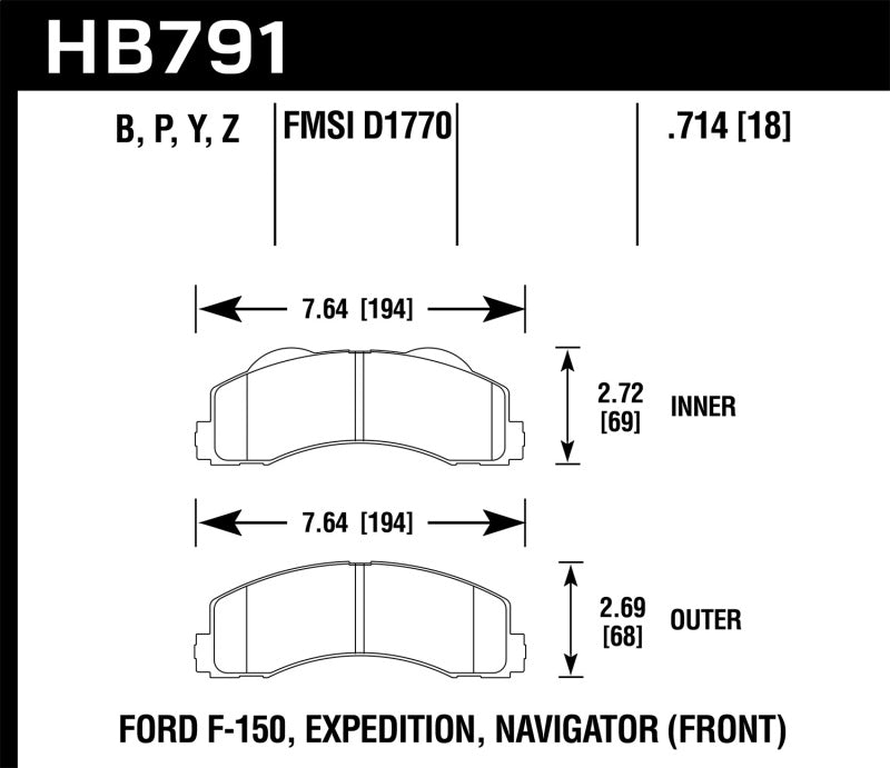 Load image into Gallery viewer, Hawk 14-16 Ford F-150 HPS 5.0 Front Brake Pads
