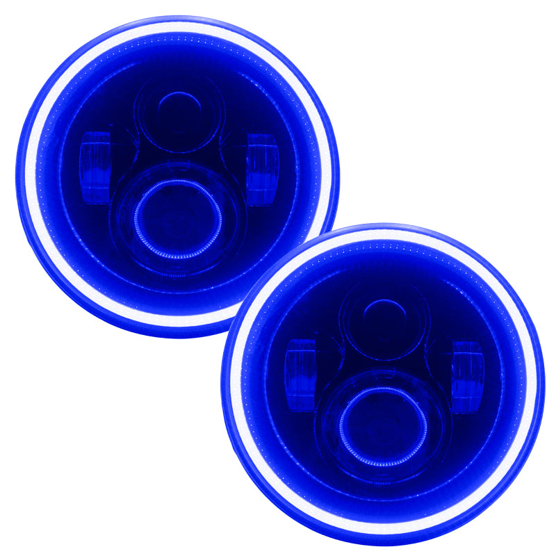 Load image into Gallery viewer, Oracle 7in High Powered LED Headlights - Black Bezel - Blue
