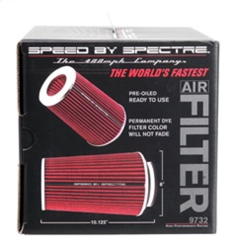Load image into Gallery viewer, Spectre Adjustable Conical Air Filter 9-1/2in. Tall (Fits 3in. / 3-1/2in. / 4in. Tubes) - Red
