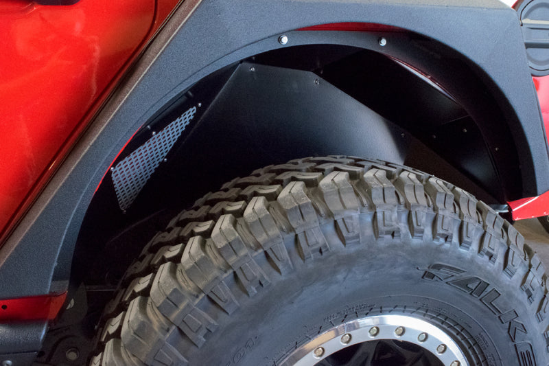 Load image into Gallery viewer, DV8 Offroad 2018+ Jeep Wrangler JL Rear Inner Fenders - Black
