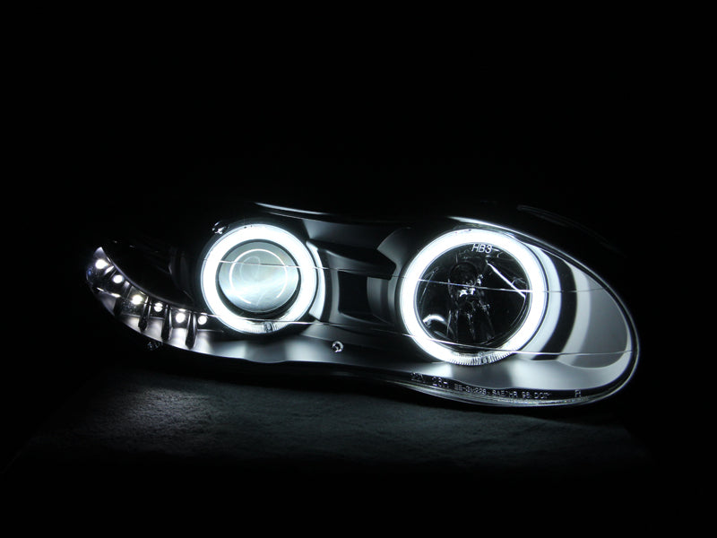 Load image into Gallery viewer, ANZO 1998-2002 Chevrolet Camaro Projector Headlights w/ Halo Black
