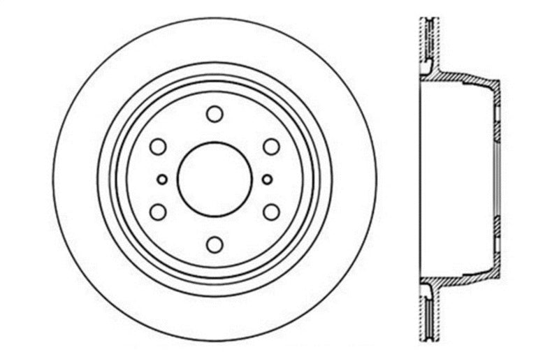 Load image into Gallery viewer, StopTech 07-10 GMC Sierra (w/ Rear Drum) / 07-09 GMC Yukon Rear Left Slotted &amp; Drilled Rotor
