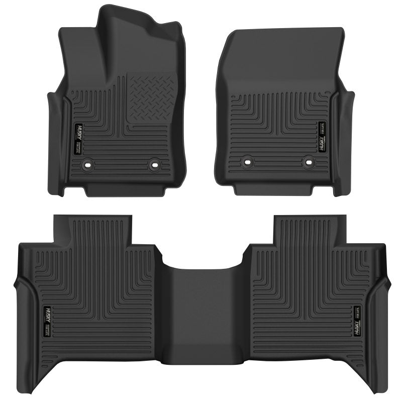 Load image into Gallery viewer, Husky Liners 2022 Toyota Tundra DC X-ACT Front &amp; 2nd Seat Floor Liner - Blk
