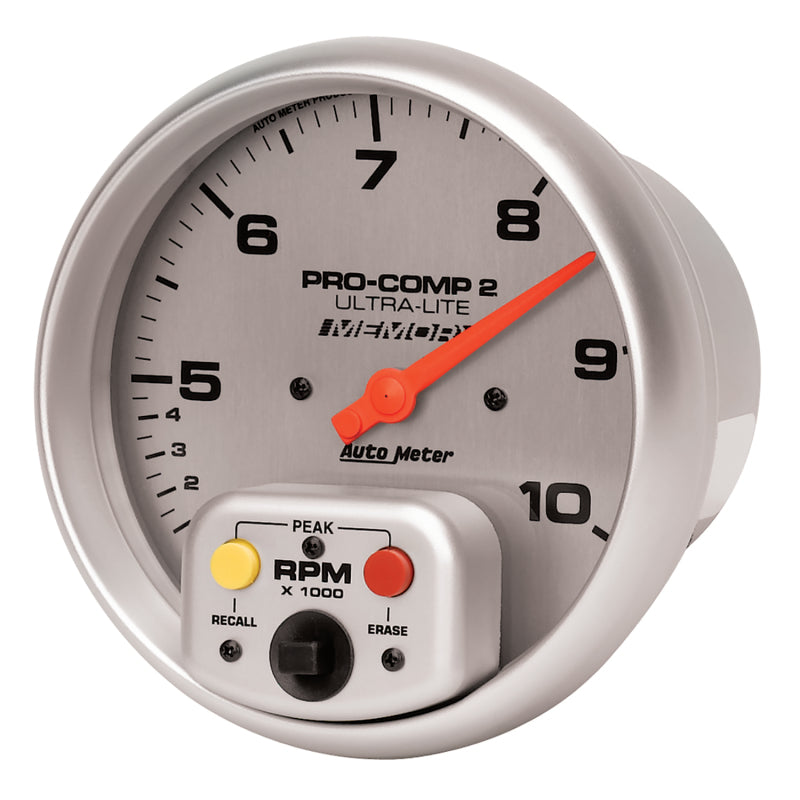 Load image into Gallery viewer, Autometer Ultra-Lite 5 inch 10K RPM In Dash Dual Range w/ Memory Tachometer
