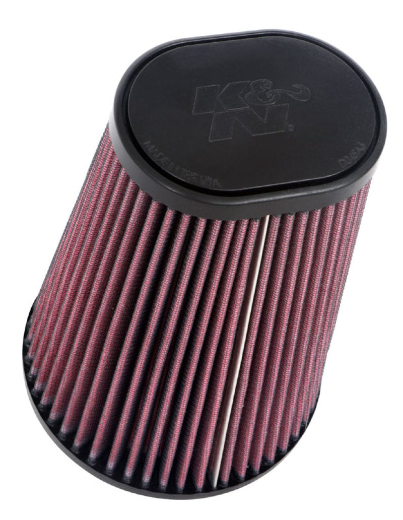 Load image into Gallery viewer, K&amp;N Universal Round Clamp-On Air Filter 4-1/2in FLG, 5-7/8in B, 3-1/4in X 4-1/2in T, 8in H
