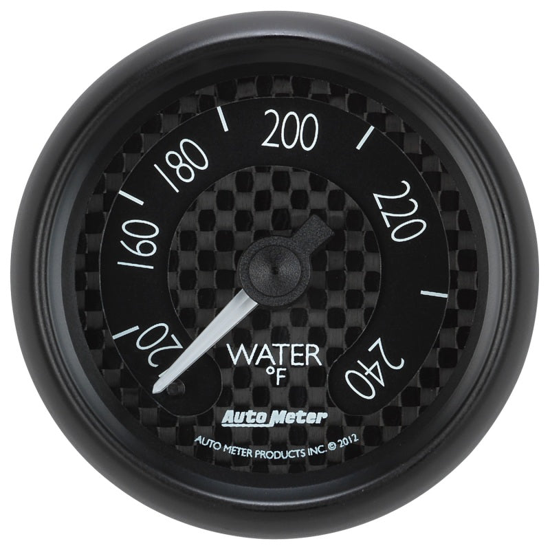 Load image into Gallery viewer, Autometer GT Series 52mm Mechanical 120-240 Deg F Water Temperature Gauge
