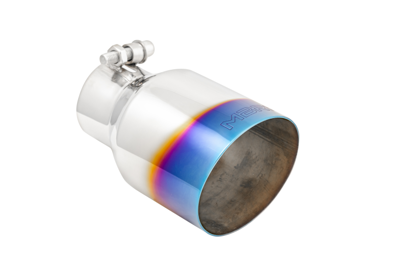 Load image into Gallery viewer, MBRP Burnt End Tip 2.5 ID 4 ID Out 6.5 length Single Wall Angle Cut 304 Stainless Steel
