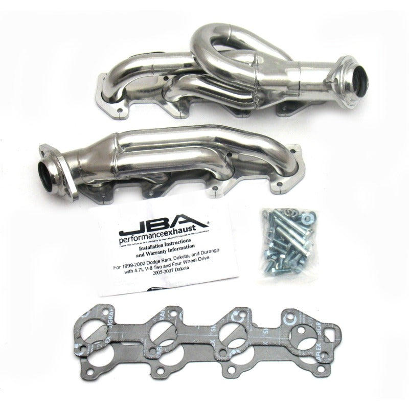 Load image into Gallery viewer, JBA 02-03 Dodge Ram 4.7L PowerTech 1-1/2in Primary Silver Ctd Cat4Ward Header
