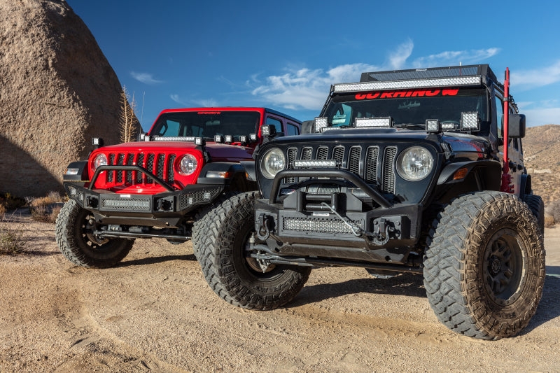 Load image into Gallery viewer, Go Rhino 07-20 Jeep Wrangler JL/JLU/JK/JKU/Gladiator JT Rockline Front Stubby Bumper w/ Overrider
