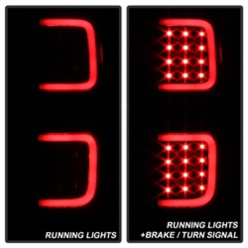 Load image into Gallery viewer, xTune Ford F150 09-14 LED Tail Lights - Black ALT-ON-FF15009-LBLED-BSM

