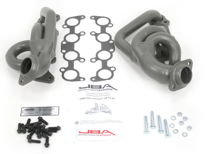 Load image into Gallery viewer, JBA 11-14 Ford F-150 5.0L Coyote 1-5/8in Primary Ti Ctd Cat4Ward Header
