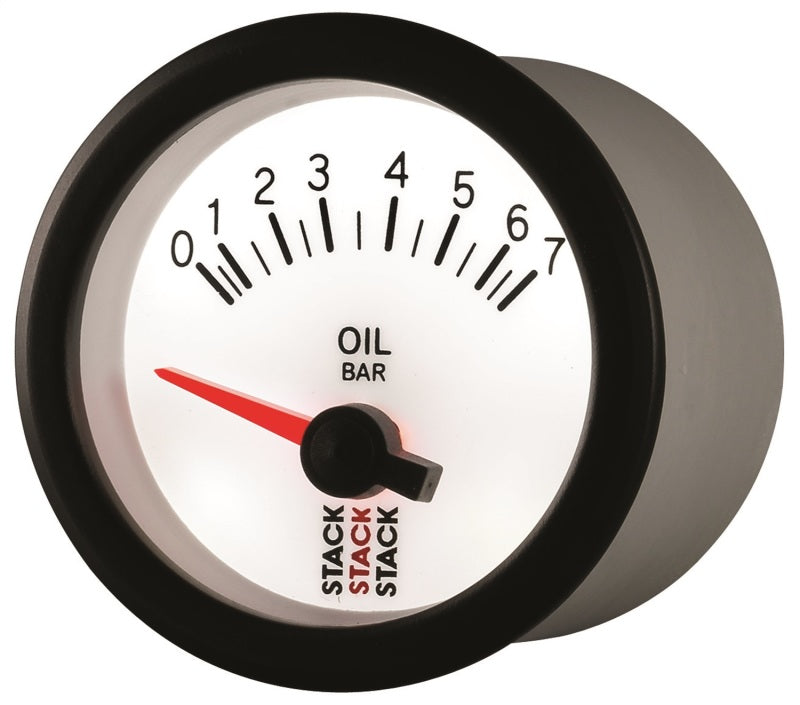 Load image into Gallery viewer, Autometer Stack 52mm 0-7 Bar M10 Male Electric Oil Pressure Gauge - White
