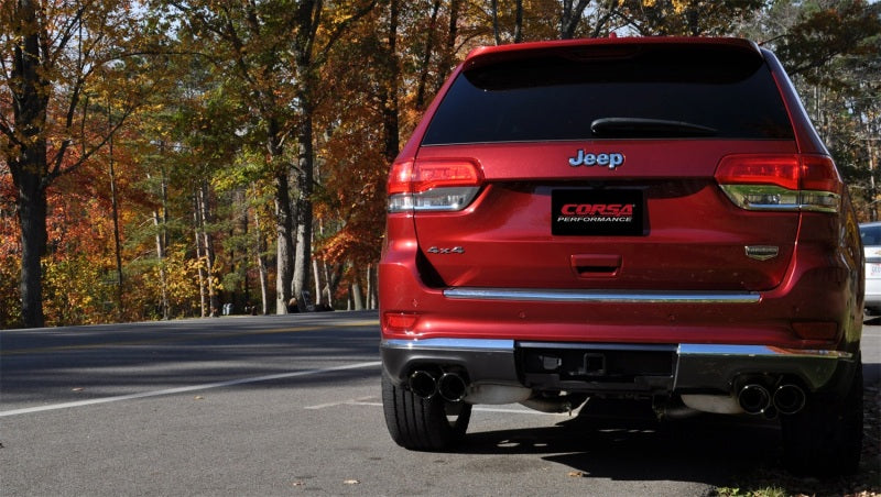 Load image into Gallery viewer, Corsa 2014-2021 Jeep Grand Cherokee Summit Edition Black 2.5in Dual Rear Exit Cat-Back Exhaust
