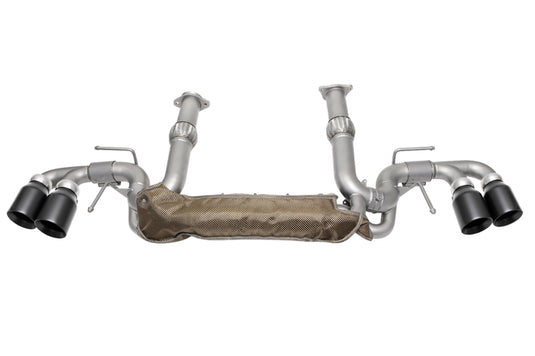 SOUL 20+ Chevrolet C8 Corvette Valved Exhaust - 4in Straight Cut Tips - Ceramic Matte Black
