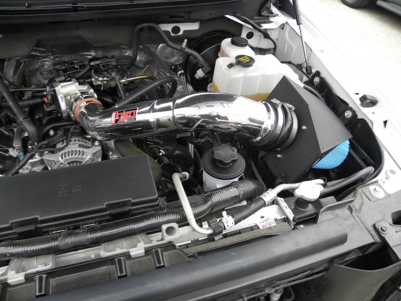 Load image into Gallery viewer, Injen 09-10 Ford F-150 2 valve V8 4.6L Wrinkle Black Power-Flow Air Intake System
