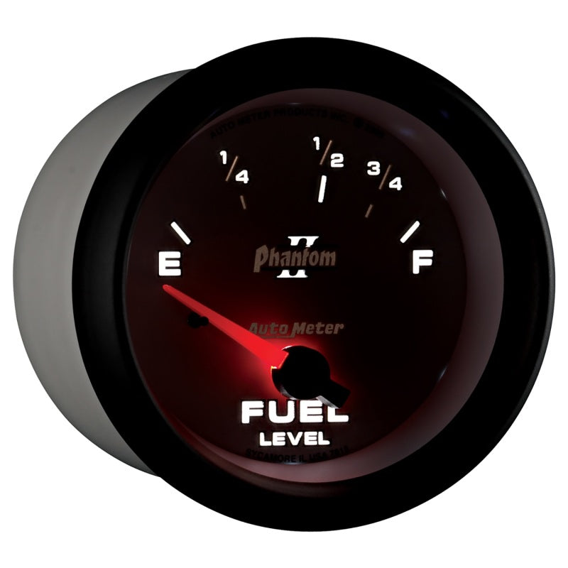 Load image into Gallery viewer, Autometer Phantom II 2-5/8in / 73 Ohms Empty - 10 Ohms Full Electrical Fuel Level Gauge

