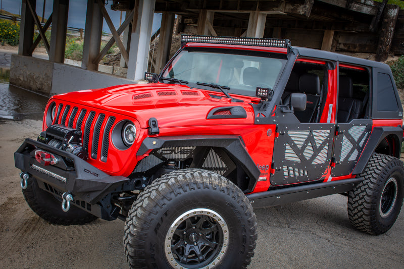 Load image into Gallery viewer, DV8 Offroad 18+ Jeep JL Heat Dispersion Hood - Primer Black
