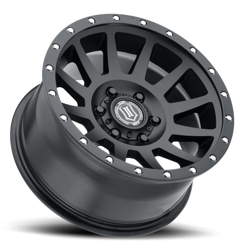 Load image into Gallery viewer, ICON Compression 18x9 6x5.5 0mm Offset 5in BS Satin Black Wheel
