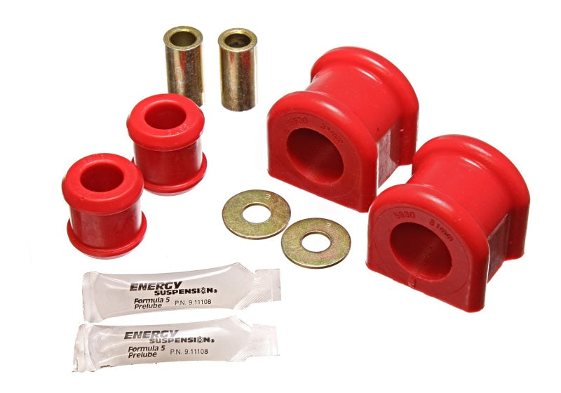 Load image into Gallery viewer, Energy Suspension 07-11 Jeep Wrangler JK Red Front 31mm Sway Bar and End Link Bushing Set
