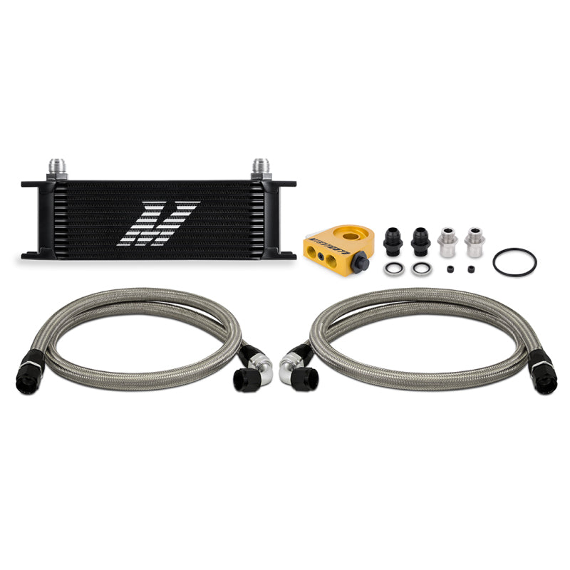 Load image into Gallery viewer, Mishimoto Universal Thermostatic Oil Cooler Kit 13-Row Black
