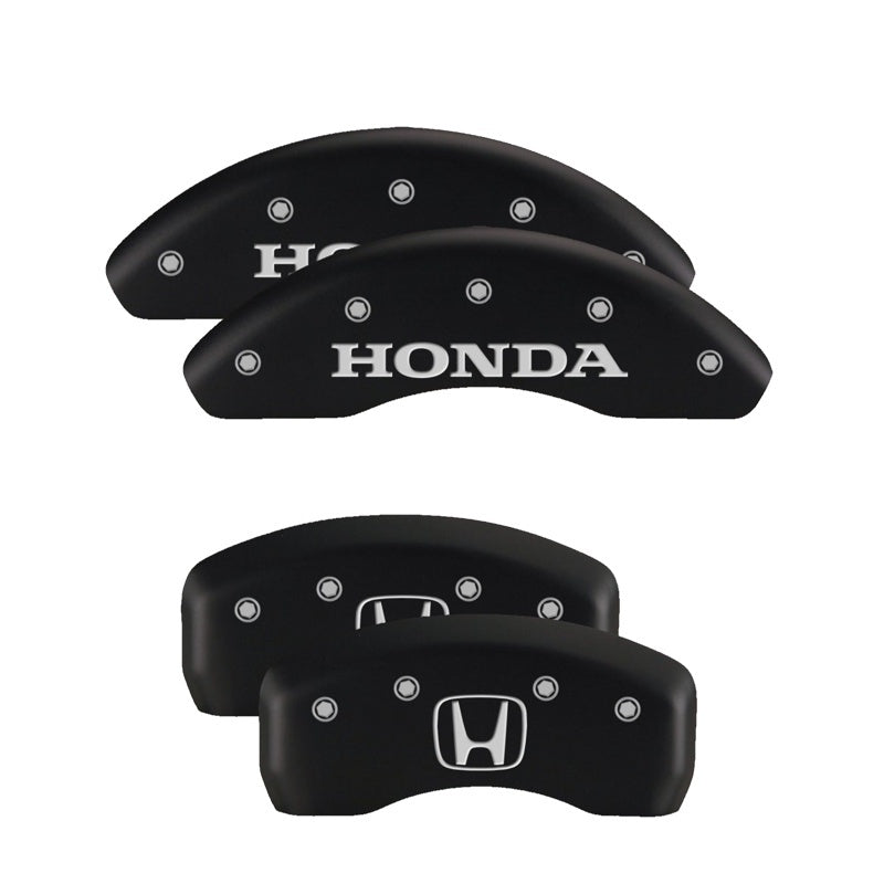 Load image into Gallery viewer, MGP 4 Caliper Covers Engraved Front &amp; Rear MGP Red finish silver ch
