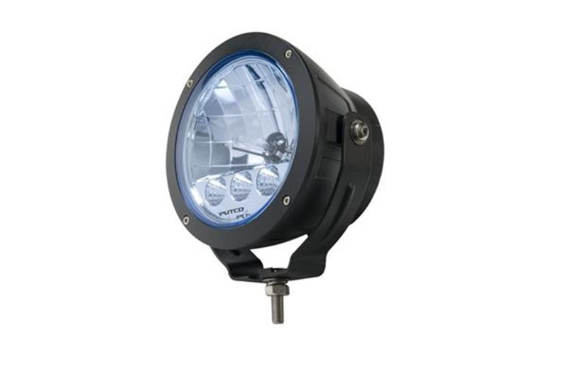 Load image into Gallery viewer, Putco HID Off Road Lamp w/3 LED DayTime Running Lights - 6in Black Housing w/ Blue Tinted Lens
