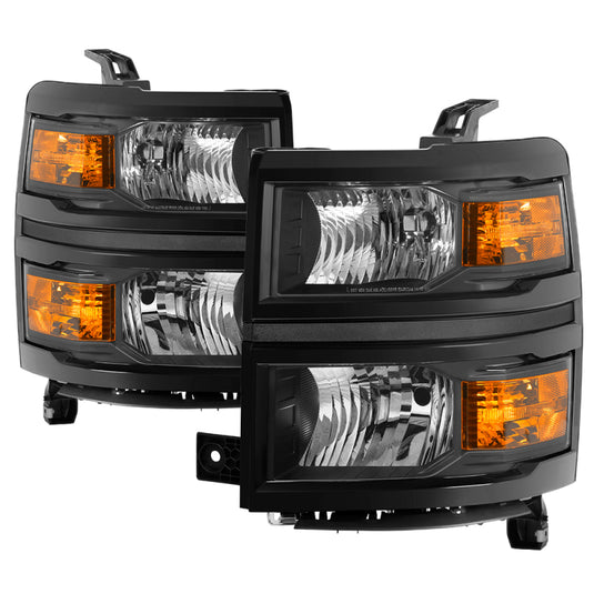 Spyder Chevrolet Silverado 1500 14-15 (Non-HD) OEM Style Headlights - Black HD-JH-CS14-AM-BK