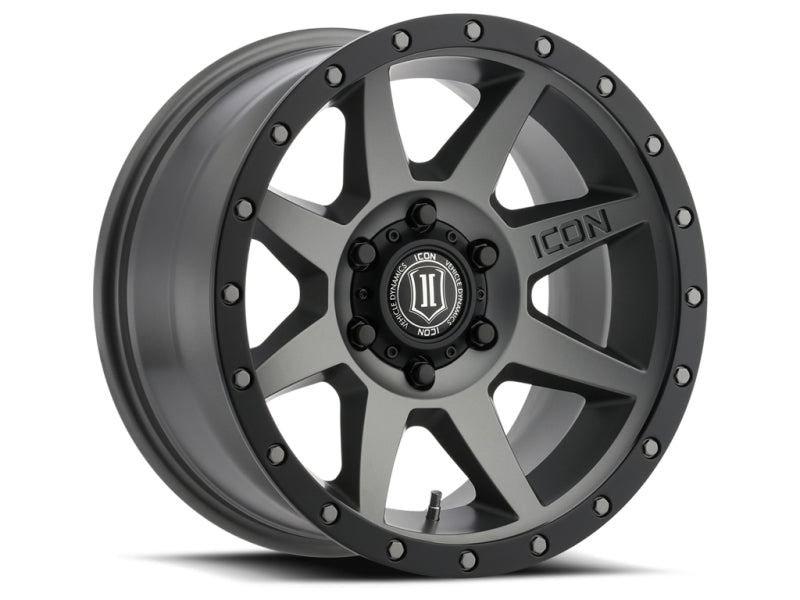 Load image into Gallery viewer, ICON Rebound Pro 17x8.5 5x150 25mm Offset 5.75in BS 110.1mm Bore Titanium Wheel
