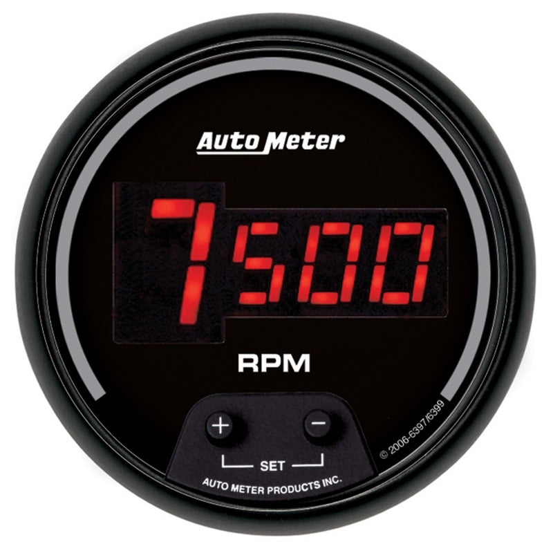 Load image into Gallery viewer, AutoMeter Gauge Tach 3-3/8in. 10K RPM In-Dash Digital Black Dial W/ Red Led
