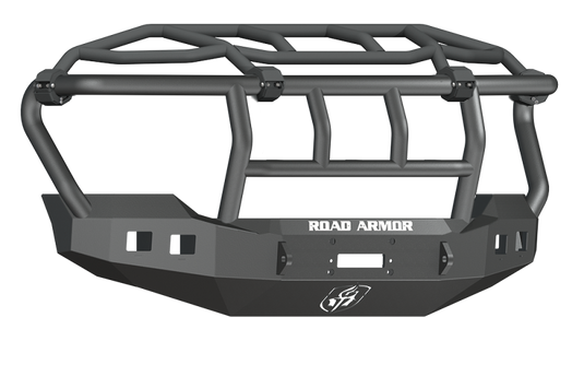 Road Armor 11-16 Ford F-250 Stealth Front Winch Bumper w/Intimidator Guard - Tex Blk